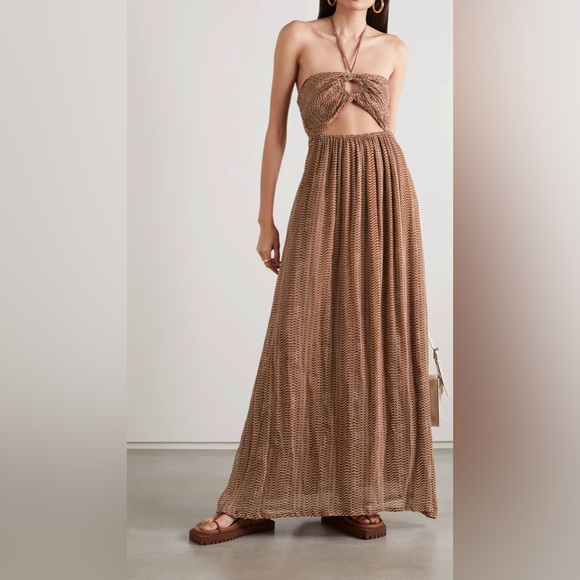 La Costa Maxi Dress Vadella Print - Cocoa US4/AU8/Small!:) - Picture 2 of 4